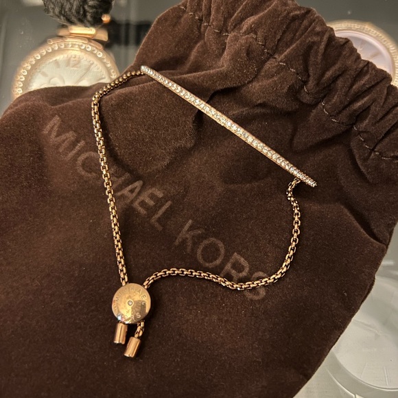 Michael Kors Pave Slider Bracelet - Rose Gold - Picture 1 of 4